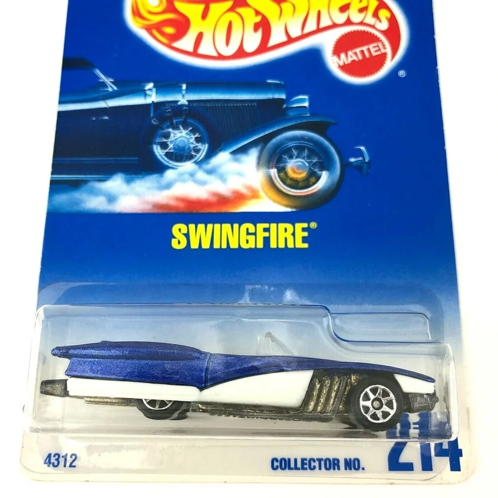 Hot Wheels SWINGFIRE Convertible Car Metallic Blue Die Cast 1/64 Collector #214